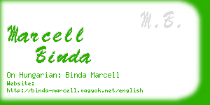 marcell binda business card